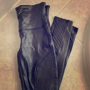 Spanx faux leather moto legging